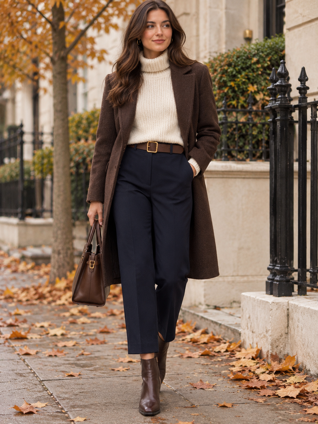 BELTED BARREL TROUSERS